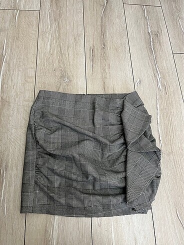 Mango fırfır detaylı ekose etek - Görsel 2