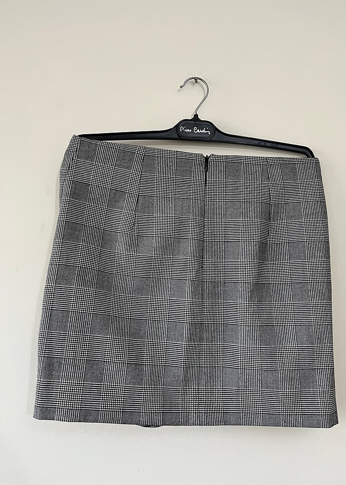 Mango fırfır detaylı ekose etek - Görsel 3