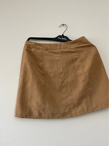 Hm Süet fermuar detaylı etek - Görsel 5