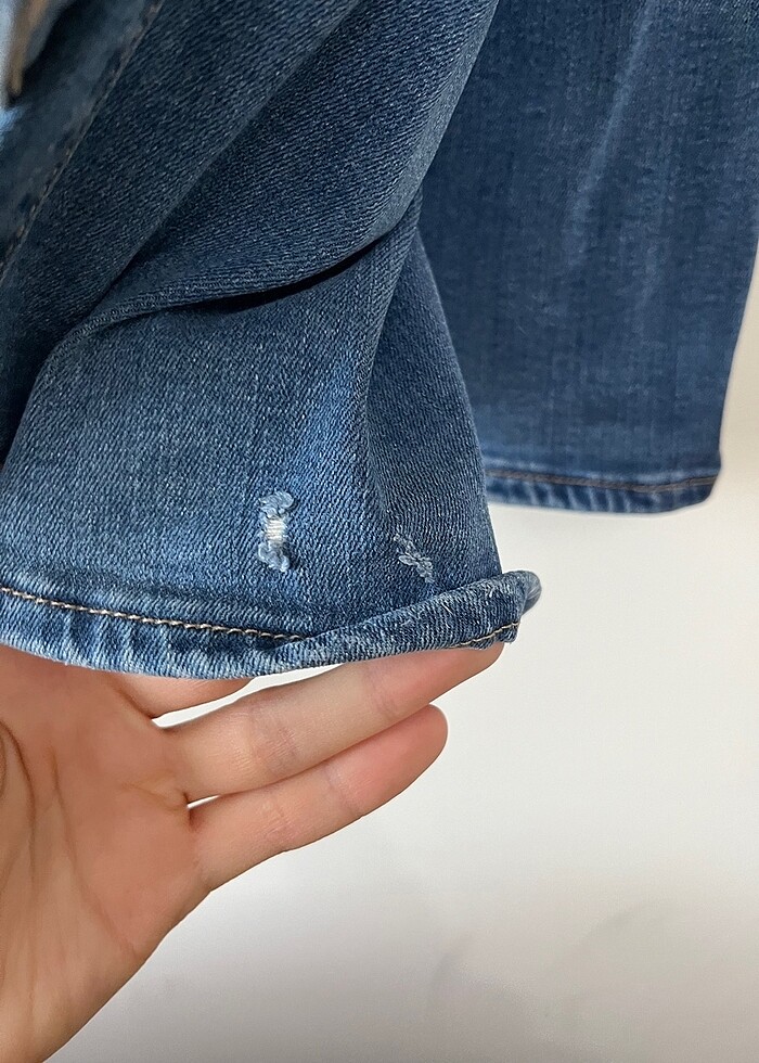 İhraç fazlası İspanyol paça Kot pantolon - Görsel 3