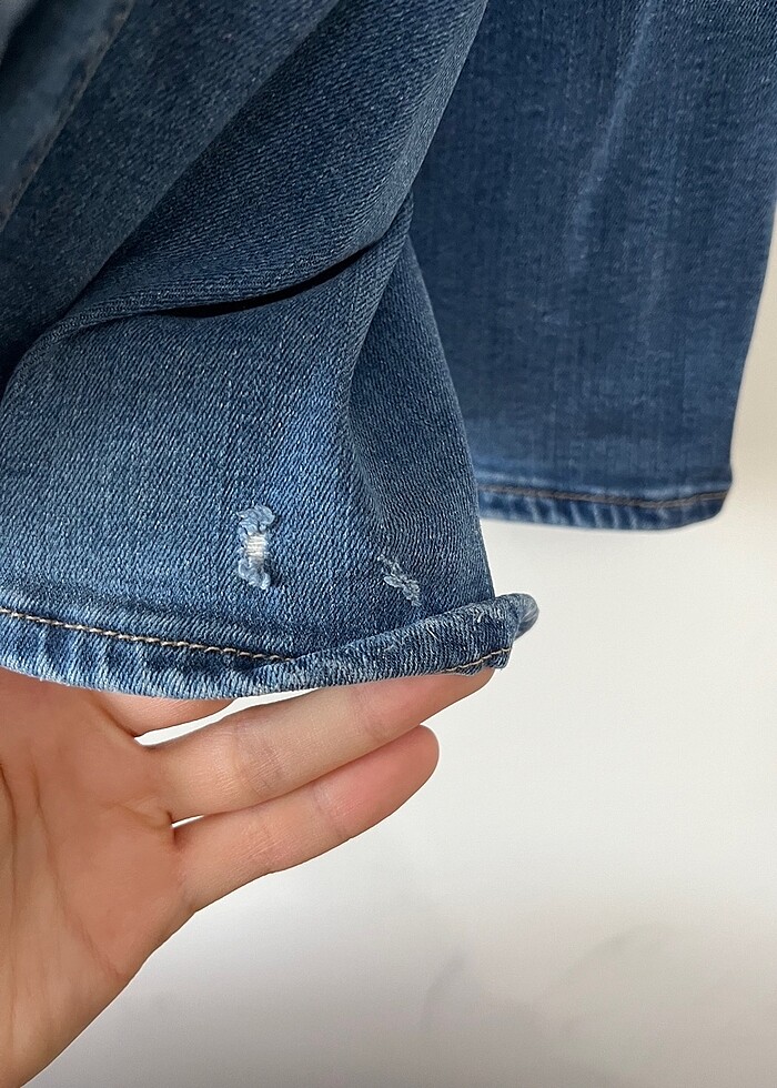 İhraç fazlası İspanyol paça Kot pantolon - Görsel 4