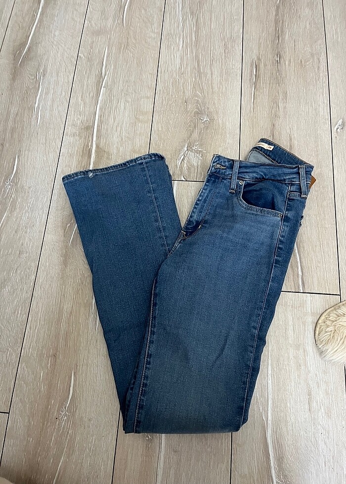 İhraç fazlası İspanyol paça Kot pantolon - Görsel 2