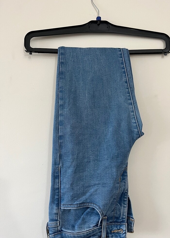 İhraç fazlası dar paça yüksek bel kot - Görsel 4