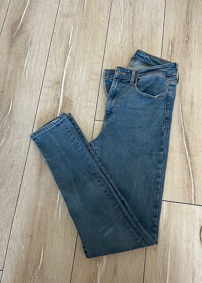 İhraç fazlası dar paça yüksek bel kot - Görsel 5