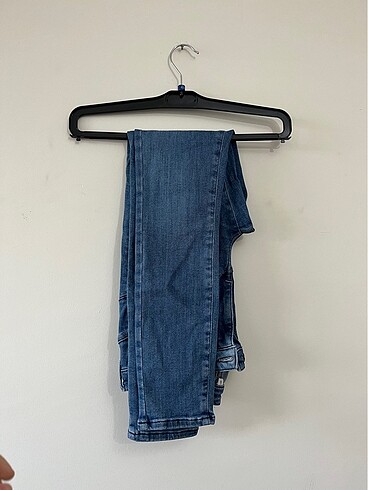 İhraç fazlası Dar paça yüksek bel jeans - Görsel 5