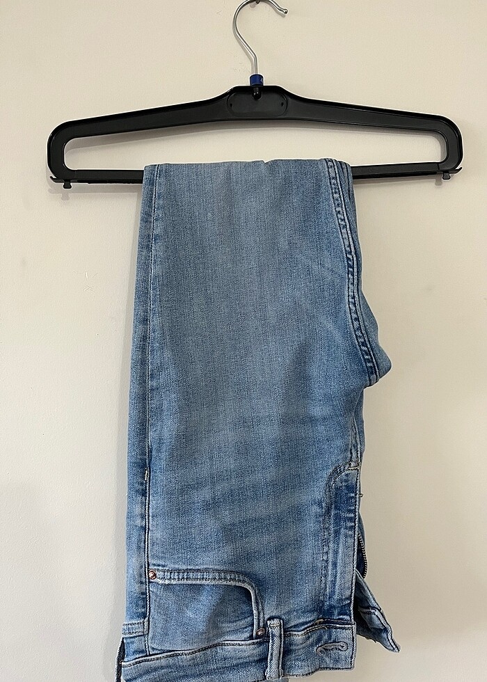 İhraç fazlası Dar paça yüksek bel jeans - Görsel 5