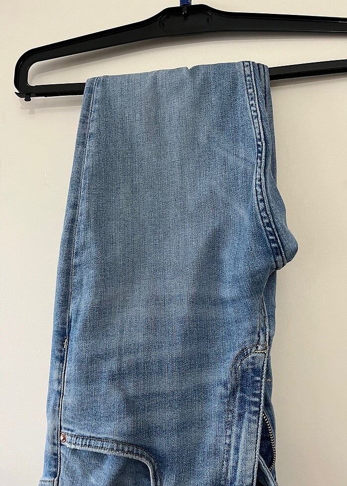 İhraç fazlası Dar paça yüksek bel jeans - Görsel 3