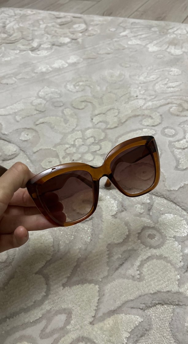 Kahverengi Şeffaf Bohem Kadın Güneş Gözlüğü - Görsel 4
