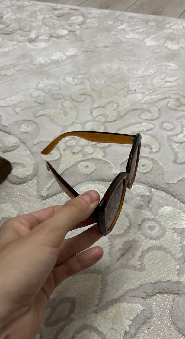 Kahverengi Şeffaf Bohem Kadın Güneş Gözlüğü - Görsel 3