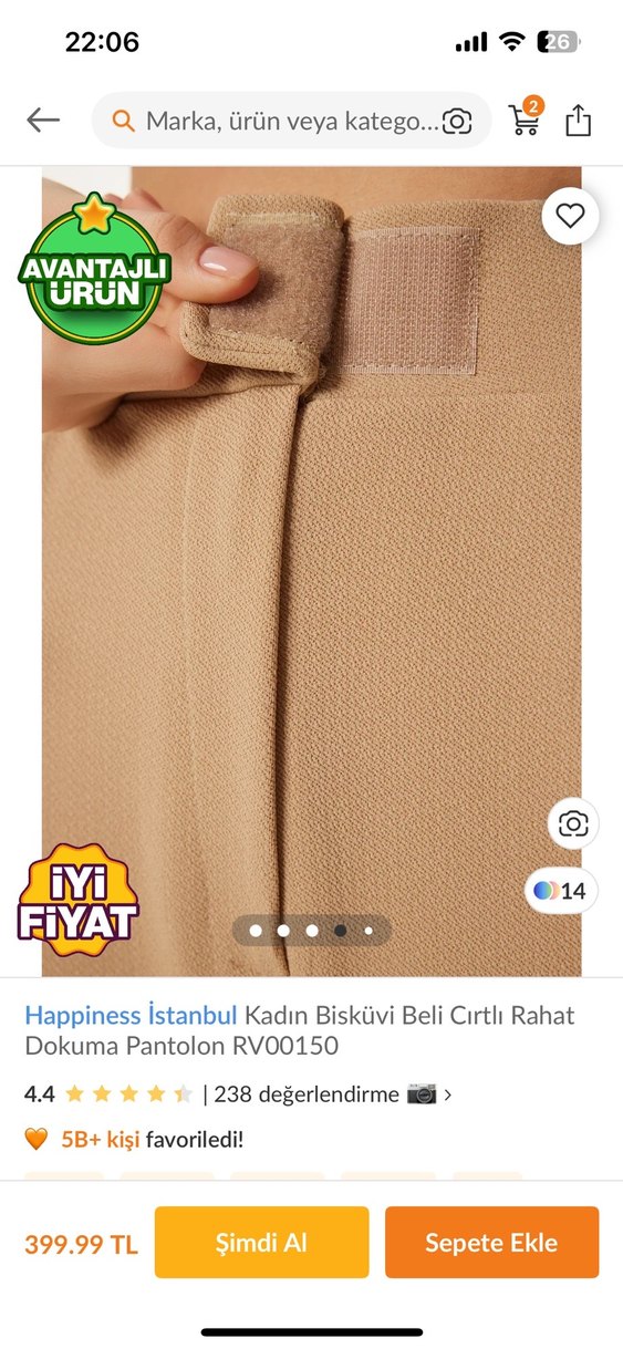 Camel kumaş pantolon - Görsel 2