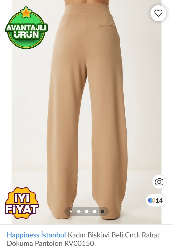 Camel kumaş pantolon - Görsel 4