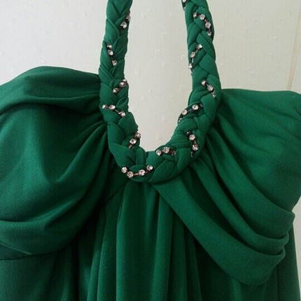 s Beden yeşil Renk abiye elbise