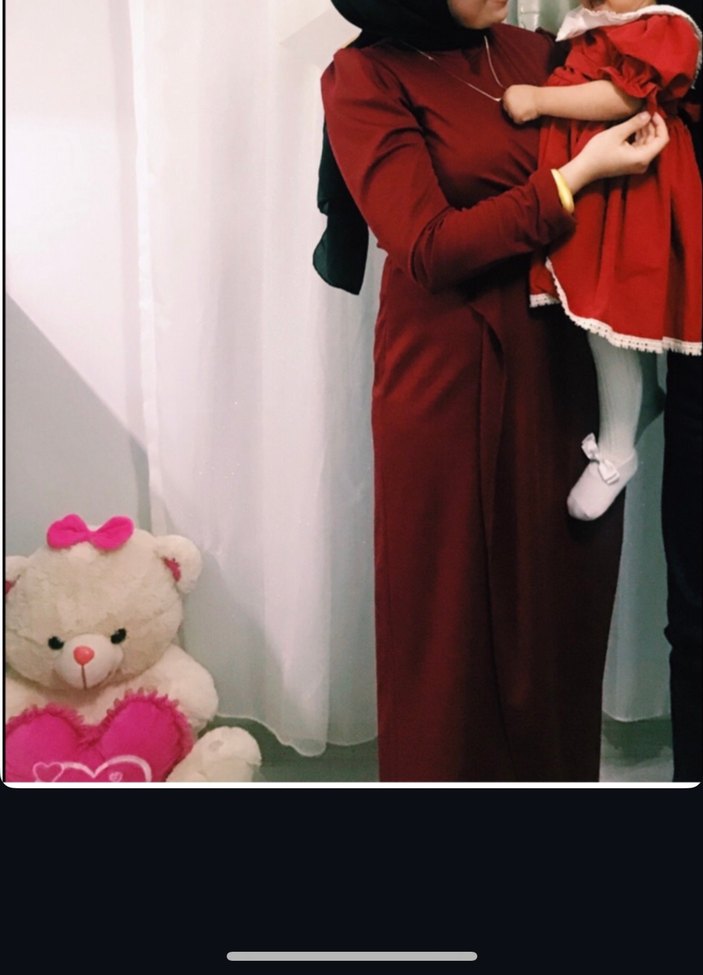 Bordo Uzun Drapeli Kadın Elbise - Görsel 4