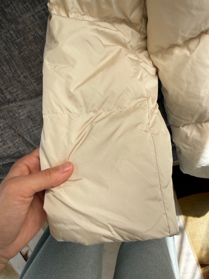 Beyaz Midi Şişme Kadın Kışlık Mont - Görsel 3