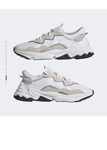 Beyaz Gri Platform Topuklu Bağcıklı erkek Spor Ayakkabı - Görsel 3