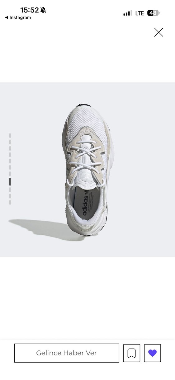 Beyaz Gri Platform Topuklu Bağcıklı erkek Spor Ayakkabı - Görsel 2