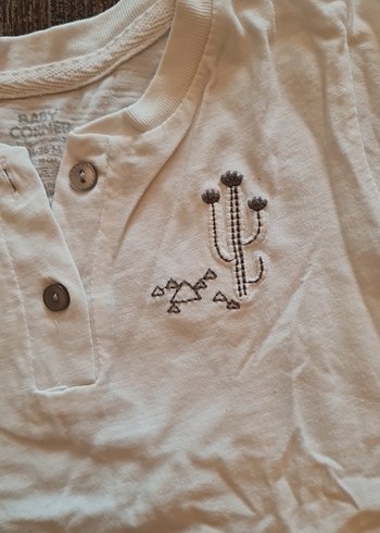 Baby Corner Gri Keten Bebek Erkek Kısa Kollu Takım