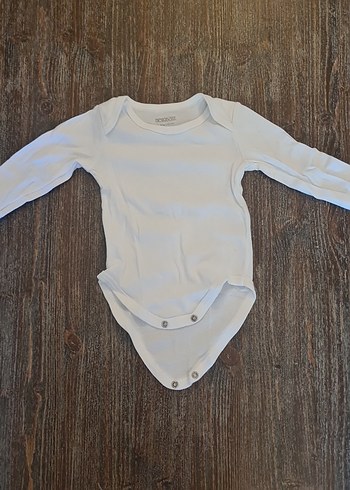 Beyaz Uzun Kollu Bebek Kız Body