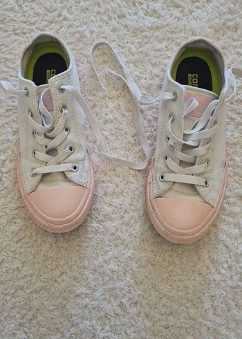 Converse Beyaz Bağcıklı converse chuck taylor Kız Çocuk Spor Ayakkabı