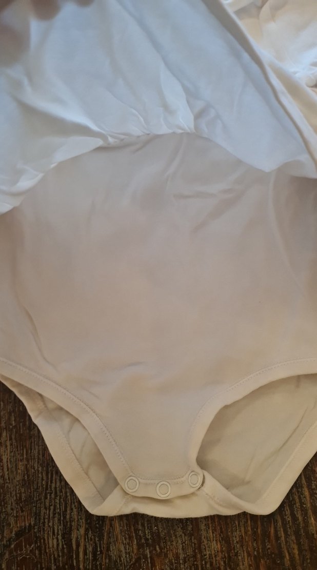 Uzun Kollu Beyaz Bebek Kız Body - Görsel 2