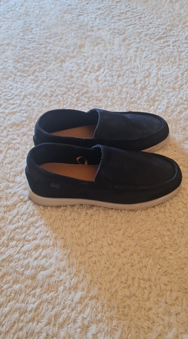 lacivert Süet Erkek Çocuk Loafer Ayakkabı - Görsel 4