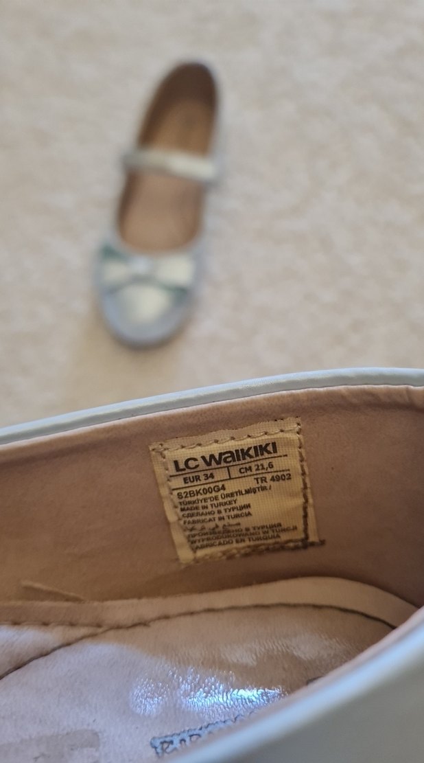 Kemerli mavi Kız Babet Ayakkabı yepyeni sorunsuz - Görsel 4