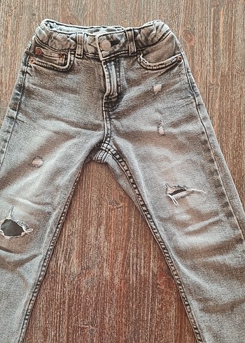 Çocuk Gri Bol Kesim Denim Pantolon - Görsel 2