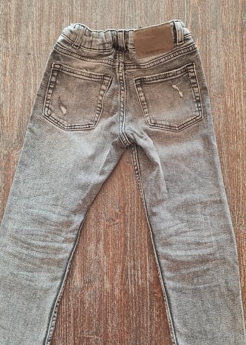 Çocuk Gri Bol Kesim Denim Pantolon - Görsel 4