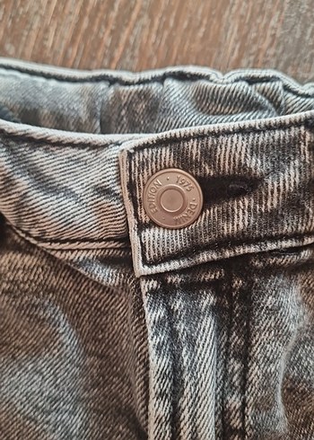 Çocuk Gri Bol Kesim Denim Pantolon - Görsel 3