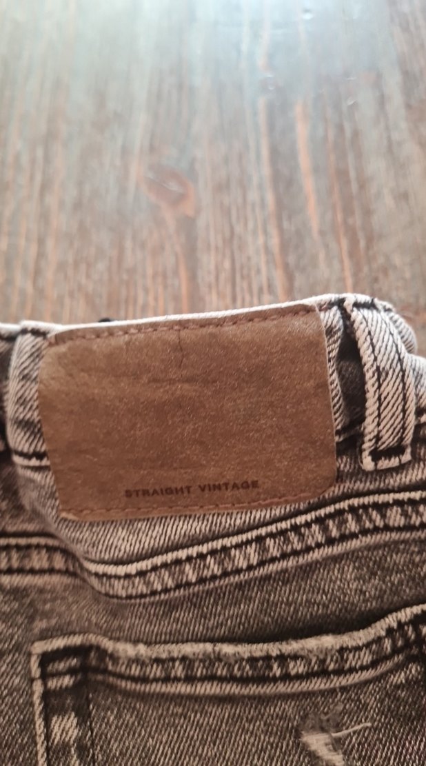 Çocuk Gri Bol Kesim Denim Pantolon - Görsel 5