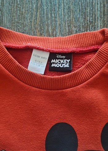 Çocuk Kırmızı Mickey Baskılı Sweatshirt - Görsel 3