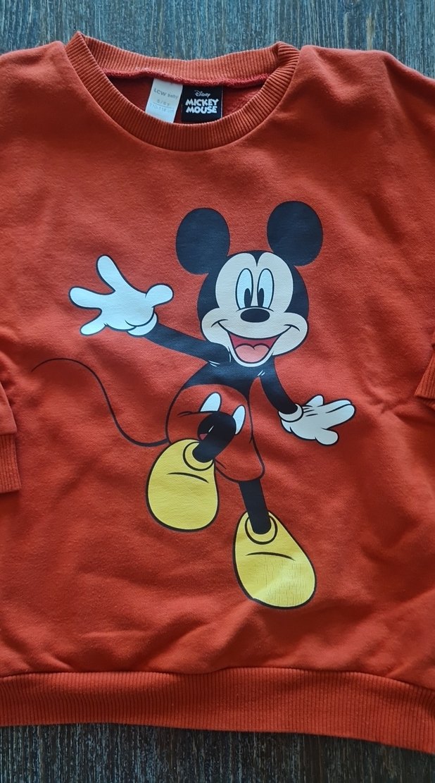Çocuk Kırmızı Mickey Baskılı Sweatshirt - Görsel 2