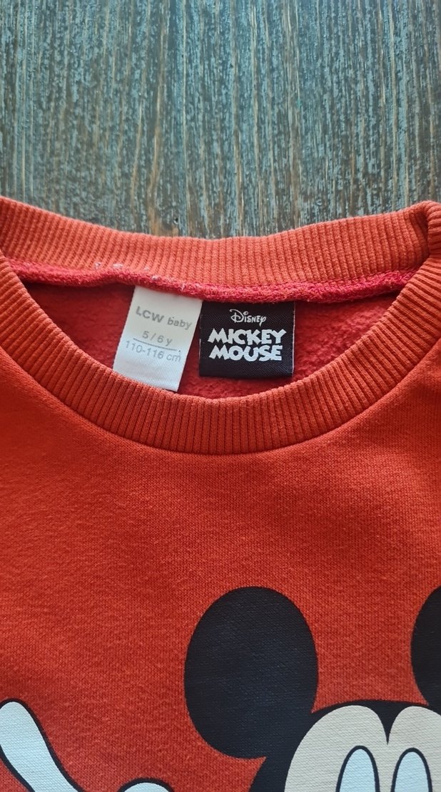 Çocuk Kırmızı Mickey Baskılı Sweatshirt - Görsel 3