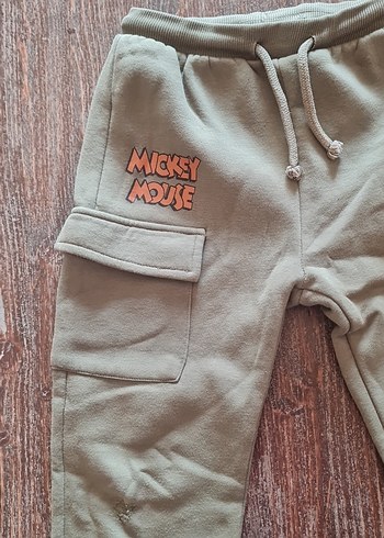 Gri Mickey Mouse Baskılı Erkek Eşofman Altı - Görsel 3