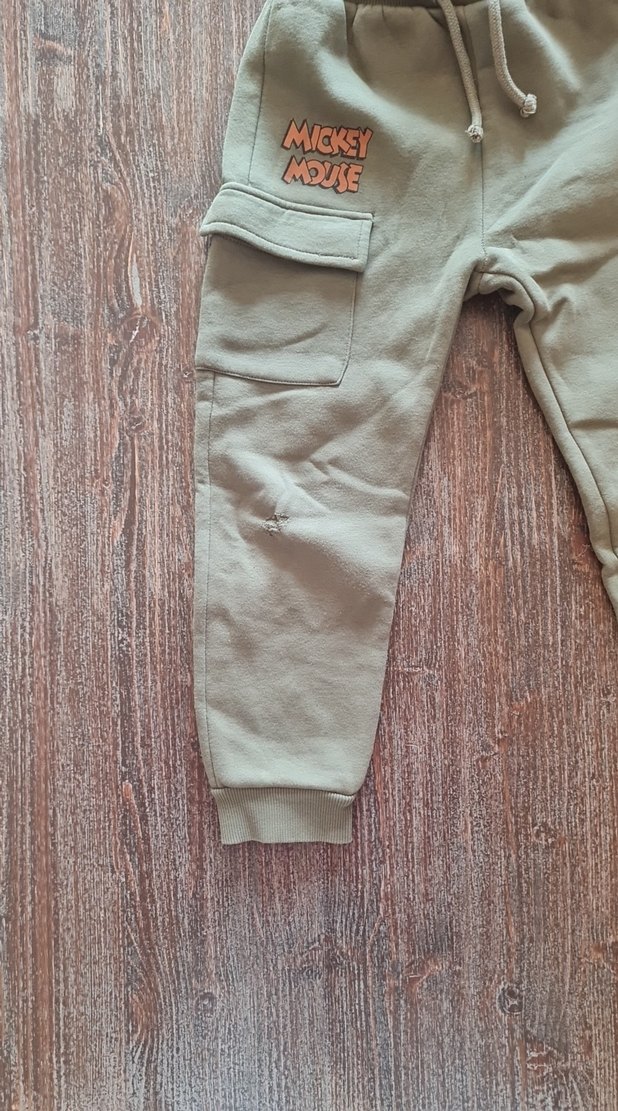Gri Mickey Mouse Baskılı Erkek Eşofman Altı - Görsel 5