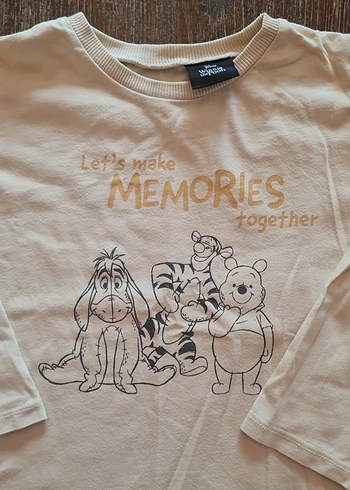 Çocuk Bej Uzun Kollu Baskılı Tişört - Görsel 2