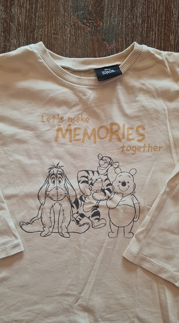 Çocuk Bej Uzun Kollu Baskılı Tişört - Görsel 2
