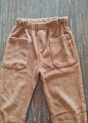Erkek Çocuk Kahverengi Süet Bol Pantolon - Görsel 2