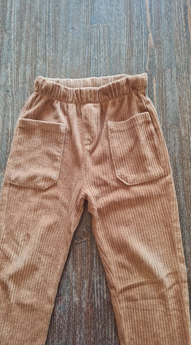 Erkek Çocuk Kahverengi Süet Bol Pantolon - Görsel 2