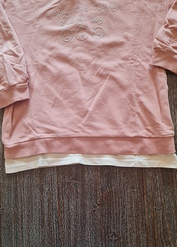Çocuk Pembe Baskılı Sweatshirt - Görsel 3