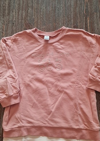 Çocuk Pembe Baskılı Sweatshirt - Görsel 6