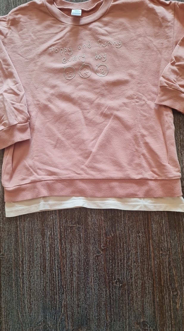 Çocuk Pembe Baskılı Sweatshirt - Görsel 3