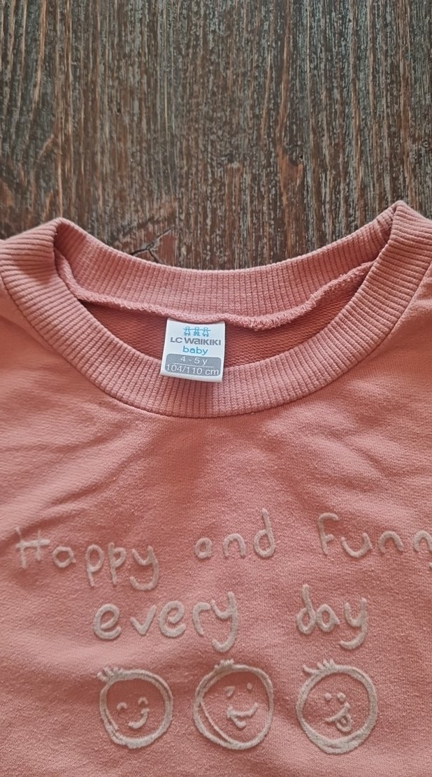 Çocuk Pembe Baskılı Sweatshirt - Görsel 4