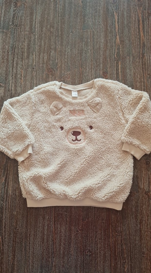 Çocuk Peluş Ayı Desenli Sweatshirt - Görsel 2