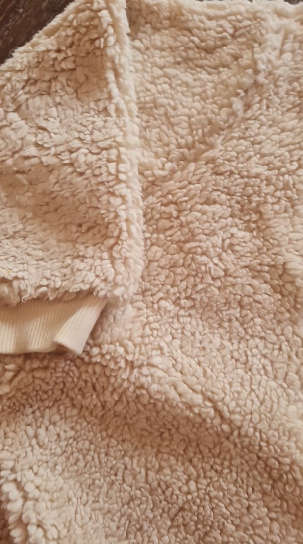 Kız Çocuk Bej Peluş Sweatshirt - Görsel 4