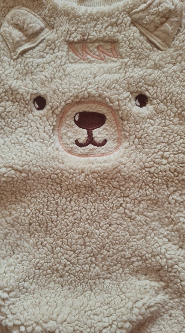 Kız Çocuk Bej Peluş Sweatshirt - Görsel 2