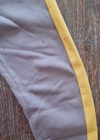 Gri Erkek Çocuk Eşofman Altı Sarı Şeritli - Görsel 2