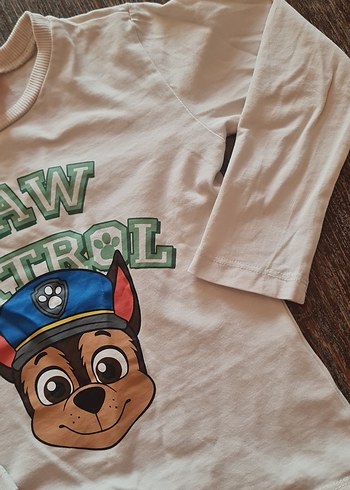 Çocuk Beyaz Uzun Kollu Baskılı Tişört - Görsel 5