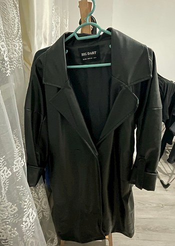 Uzun deri ceket - Görsel 3