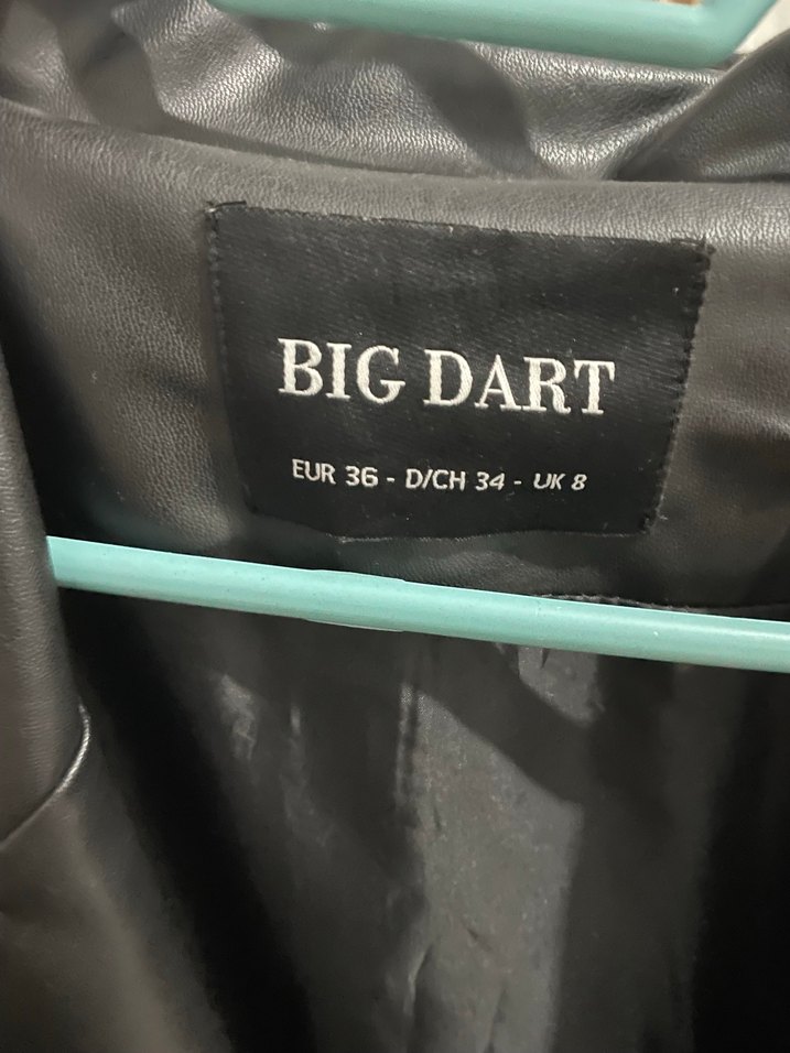 Uzun deri ceket - Görsel 5